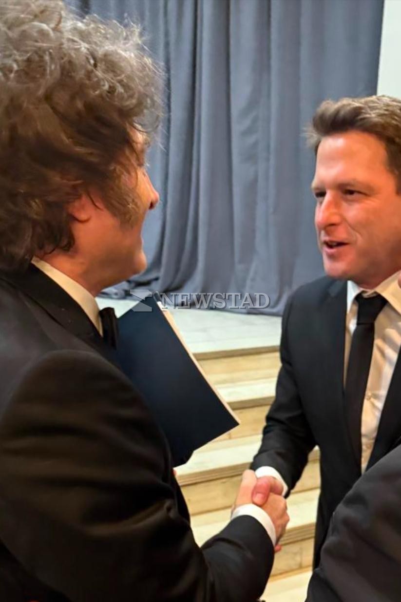 Encuentro. Javier Milei con Alex Cambpell en la asunción de Donald Trump.