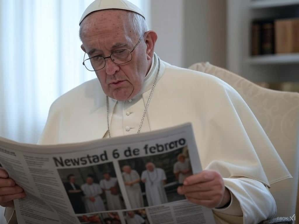 Santoral. Francisco, leyendo el Santoral del 6 de febrero.