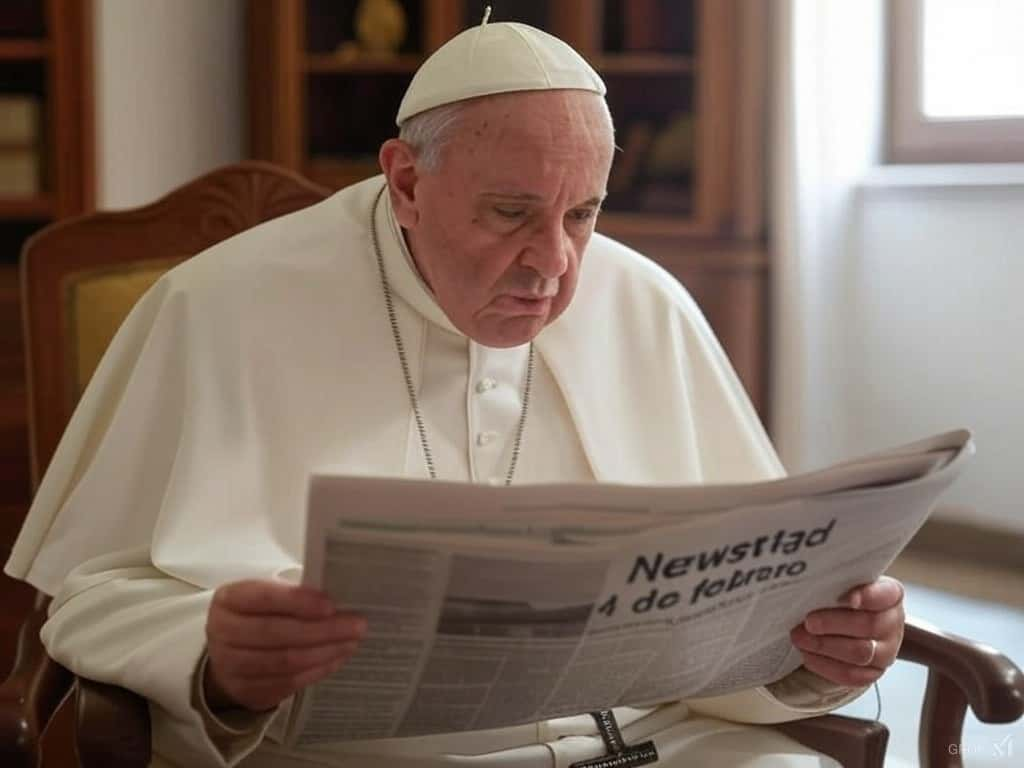 Santoral. Francisco, leyendo el Santoral del 4 de febrero.