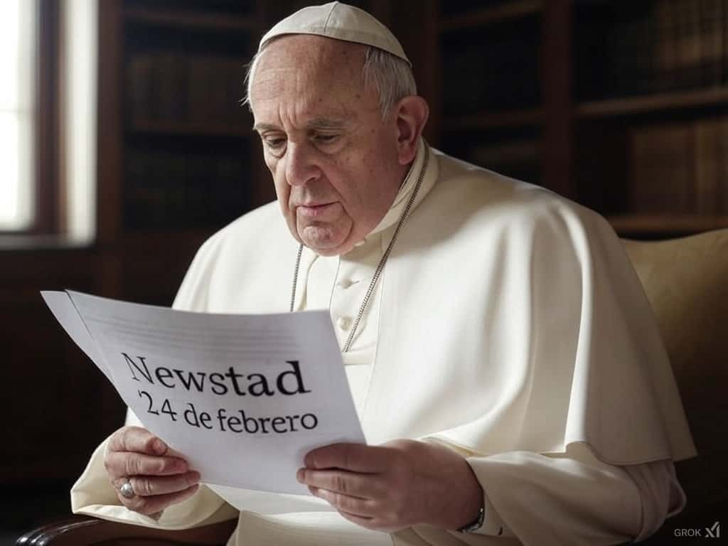 Santoral. Francisco, leyendo el Santoral del 24 de febrero.