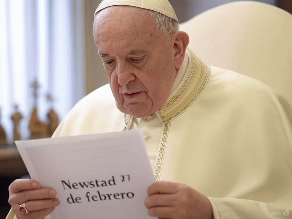 Santoral. Francisco, leyendo el Santoral del 27 de febrero.