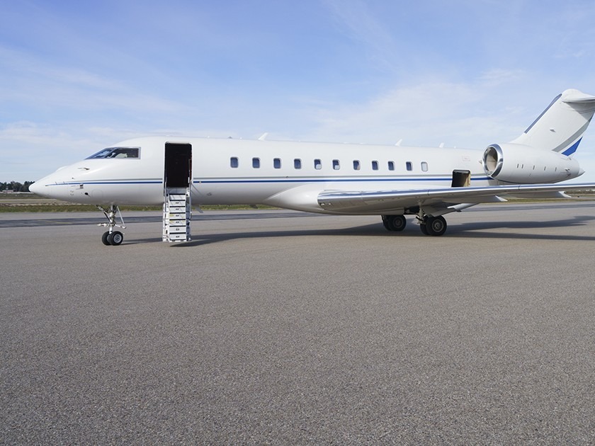 Modelo. Un Bombardier Global 5000 similar al que llegó a Ezeiza.
