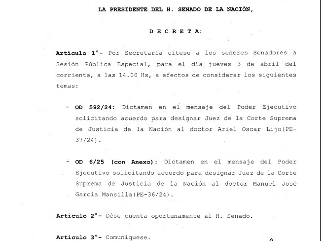 Convoca sesión