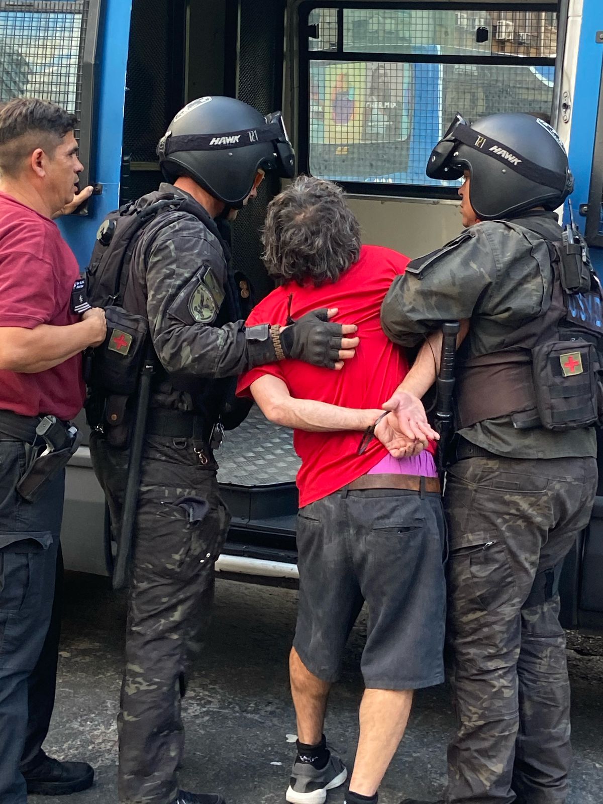 Detenidos en la marcha de los barras bravas