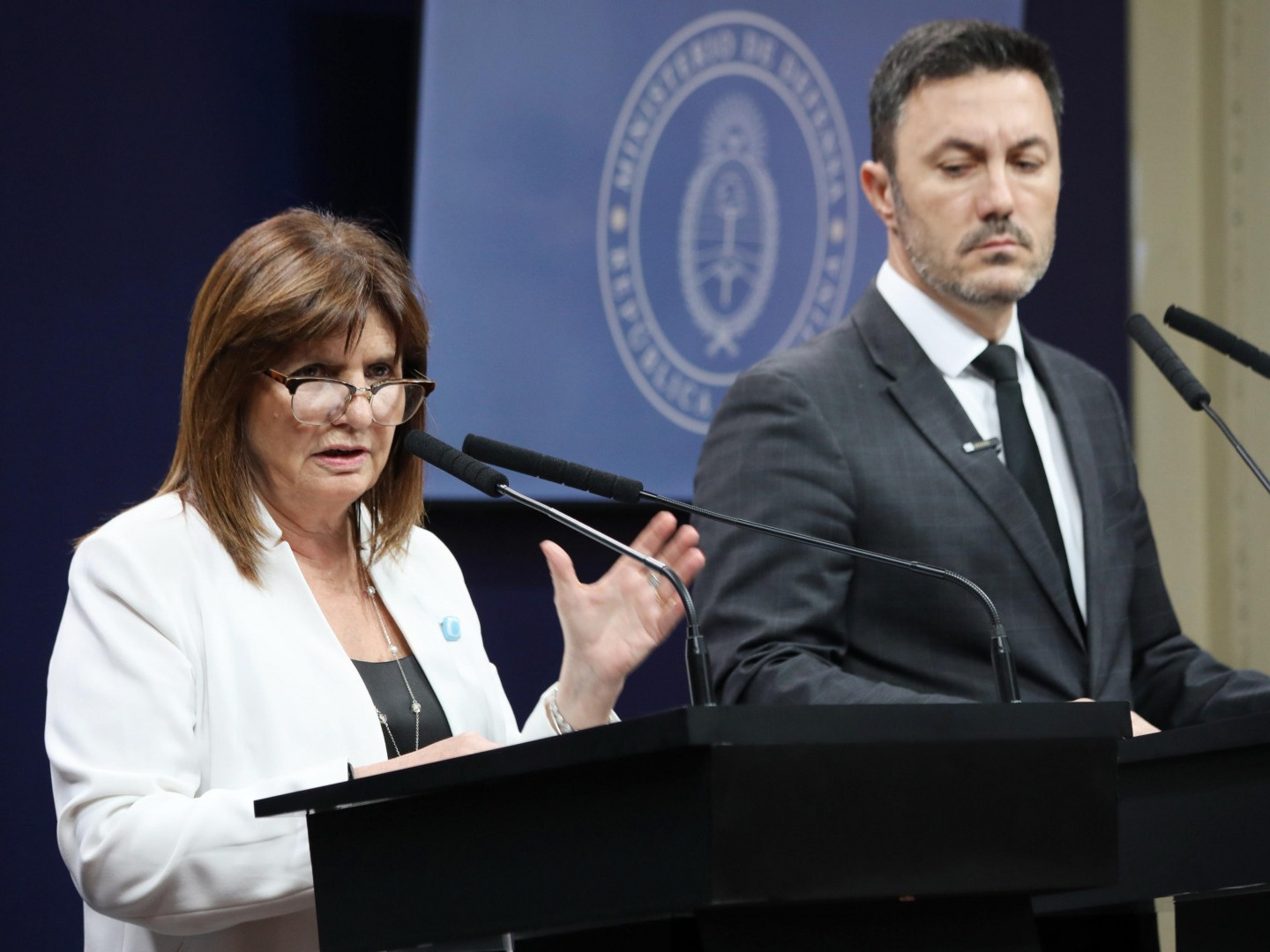 Patricia Bullrich y Luis Petri. FOTO: argentina.gob.ar